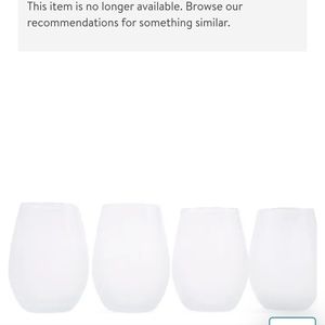 Ombre White Frosted Stemless Wine Glass - Set of 4 JAY IMPORTS